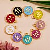 120Pcs 12 Colors Golden Plated Alloy Charms ENAM-SZ0001-64W-2