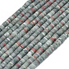 Natural African Bloodstone Beads Strands G-P575-B11-6x1mm-2
