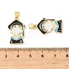 Graduation Season Brass Enamel Pendants KK-CBAF2EC-03G-E01-3