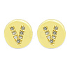 Brass Micro Pave Clear Cubic Zirconia Beads KK-T030-LA843-VX3-1