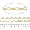 Rack Plating Oval Brass Curb Chains CHC-A010-01G-06-2