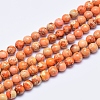 Natural Imperial Jasper Beads Strands X-G-A175B-8mm-07-1