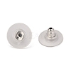 Brass Bullet Clutch Bullet Clutch Earring Backs with Pad KK-C3213-S-1