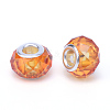 Handmade Glass European Beads X-GPDL25Y-44-2
