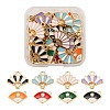 48Pcs 4 Colors 2 Style Chinese Style Alloy Enamel Pendants ENAM-LS0001-40-2