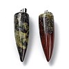Natural Dragon Blood Pointed Pendants G-D040-01P-B13-2