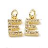 Real 18K Gold Plated Brass Micro Pave Clear Cubic Zirconia Charms KK-E068-VB452-E-2