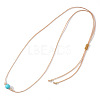 Stylish and Versatile Design Synthetic Turquoise Adjustable Beaded Necklaces for Women BE8921-1