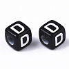 Opaque Acrylic Beads X-SACR-N002-01D-3