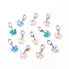 Transparent Spray Painted Glass Butterfly Pendant Decorations GL-CJ311E-P-1