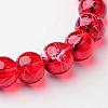 Drawbench Transparent Glass Round Beads Strands X-GLAD-Q012-8mm-15-1