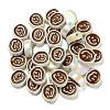 UV Plating Rainbow Iridescent Acrylic Enamel Beads OACR-G012-13-4