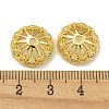 Rack Plating Brass Micro Pave Clear Cubic Zirconia Bead Caps KK-K386-13G-3