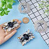 4Pcs 2 Style Alloy Rhinestone Shoe Buckle Clips AJEW-GF0008-65-3