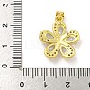 Rack Plating Brass Micro Pave Cubic Zirconia Pendants KK-G513-93G-4