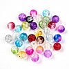 Baking Paint Transparent Crackle Glass Beads X1-DGLA-Q018-4mm-M01-2