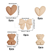40Pcs 5 Style Opaque Acrylic Cabochons SACR-CA0001-17-2