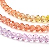 Transparent Painted Glass Beads Strands X1-DGLA-A034-T4mm-A12-4