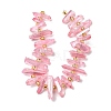 Electroplated Natural Quartz Crystal Beads Strands G-F800-F-3