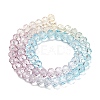 Transparent Painted Glass Beads Strands DGLA-A034-T6mm-A15-5