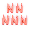 Rack Plating Spray Painted Alloy 2-Loop Link Pendants PALLOY-N176-01N-1