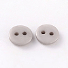 2-Hole Flat Round Resin Sewing Buttons for Costume Design BUTT-E119-28L-05-2