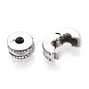 Alloy Rhinestone European Beads FIND-N009-07G-2