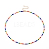 Glass Seed Beads Beaded Necklaces NJEW-JN03501-1