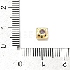 Square Brass Micro Pave Cubic Zirconia Cabochons KK-P345-13G-E03-3