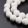 Frosted Round Natural Magnesite Beads Strands G-I168-07-10mm-3