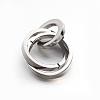 Tarnish Resistant 304 Stainless Steel Interlocking Ring Pendants STAS-E090-90P-2