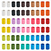  120Pcs 15 Colors Column Rack Plating Spray Painted Alloy Beads for Jewelry Making FIND-TA0002-74-10