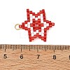 Glass Seed Beads Pendants PALLOY-MZ01457-03-3