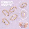 4Pcs 4 Style 304 Stainless Steel Screw Carabiner Lock Charms STAS-UN0029-89-5