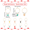 Heart Alloy Enamel Wine Glass Charms AJEW-SC0002-06-2