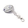 Natural Lapis Lazuli Chips Beads & Alloy Tree of Life Pendant Decorations HJEW-JM03128-02-4