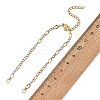 2Pcs Two Tone 304 Stainless Steel Oval Link Chains Bracelet Making AJEW-JB01665-5