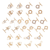 14 Sets 7 Style Mixed Shape Brass Toggle Clasps KK-DC0002-63-1