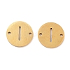 PVD Vacuum Plating 201 Stainless Steel Hollow Flat Round Links FIND-R149-03I-G-1