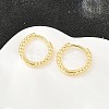 Brass Huggie Hoop Earrings KK-CBA8324-18B-G-1