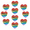 10Pcs Multi-color Love Silicone Beads JX655A-1