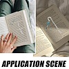 12Pcs 6 Style Tibetan Style Alloy Bookmarks Findings with Hole FIND-SC0006-56-5