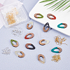 DIY 6 Pairs Teardrop Resin & Walnut Wood Earring Makings DIY-FH0001-90-5