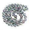 Electroplate Transparent Glass Beads Strands EGLA-N002-34B-C10-2