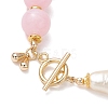 Imitation Gemstone & ABS Imitation Pearl Acrylic Beaded Bracelets for Women BJEW-JB12157-03-3