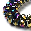 Electroplate Glass Beads Strands GR8X12MMY-M-5