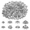 160Pcs 8 Style Tibetan Style Alloy Bead Caps FIND-PH0008-51-1