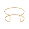 Ion Plating(IP) 304 Stainless Steel Hollow Open Cuff Bangles for Women BJEW-S155-04G-3