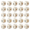 Kissitty 250Pcs 5 Styles Printed Natural Schima Wood Beads WOOD-KS0001-23-9