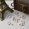 Rack Plated Brass Screw Clip-on Earring Findings KK-YW0001-10S-5